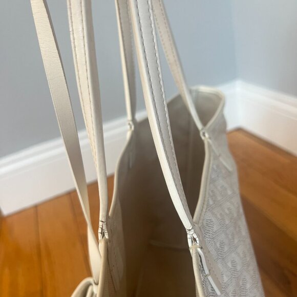 Goyard Saint Louis PM White Tote + Pouch MINT - Picture 8 of 14